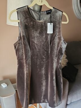 Miou Muse Olive Velvet Sheath Dress